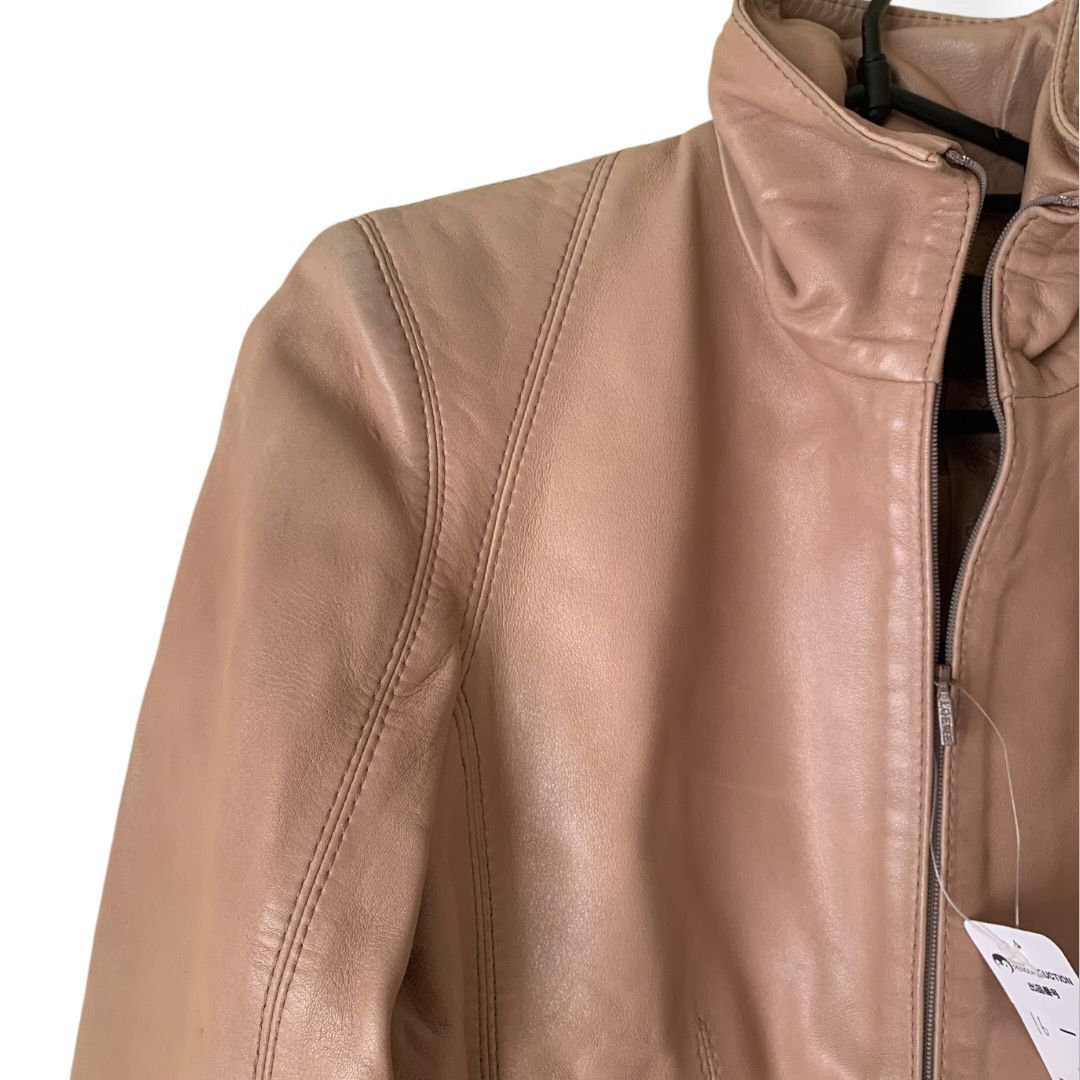 LOEWE(ロエベ) レザージャケット ピンクベージュ色 サイズ記載なし