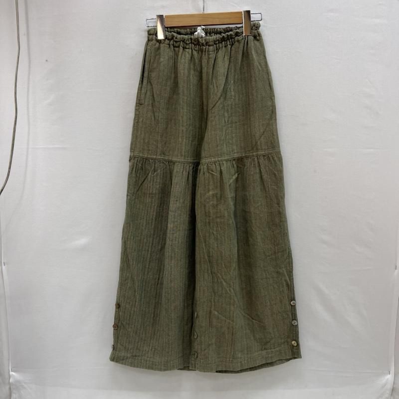 ウサト うさとの服 手織り 天然草木染め 裾ボタン キュロット ワイド