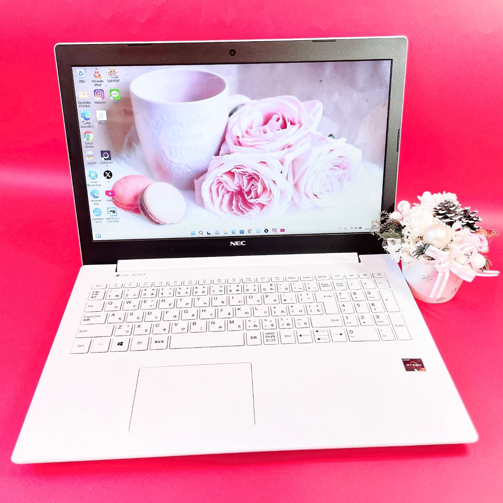 たっぷり大容量1TB❣️高性能Ryzen7✨️薄型ノートパソコン！メモリ