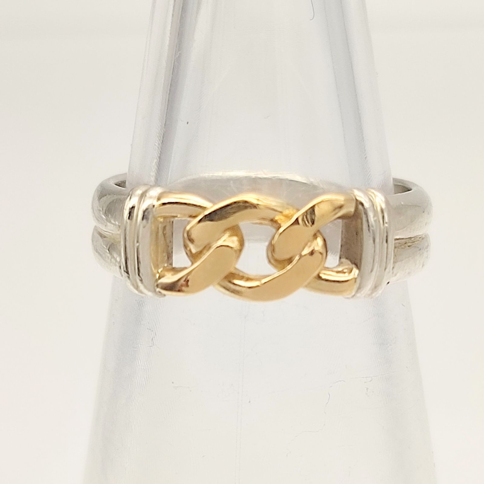 美品】TRUSSARDI トラサルディ リング SILVER K18×シルバー925 9号 2.9