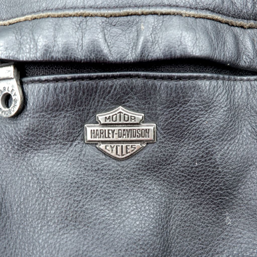 HARLEY DAVIDSON シングル ライダースジャケット L ブラック ダブル
