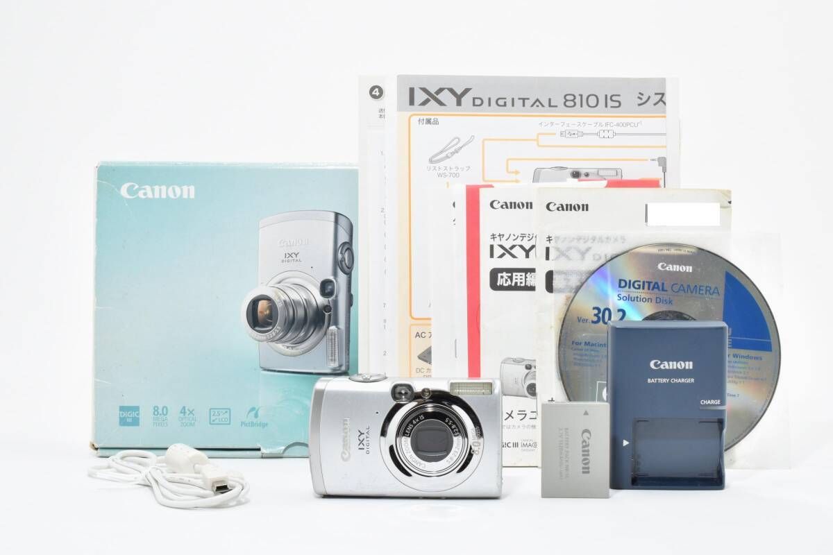 Canonキヤノン IXY DIGITAL 810IS PC1235 コンデジ デジカメ シルバー
