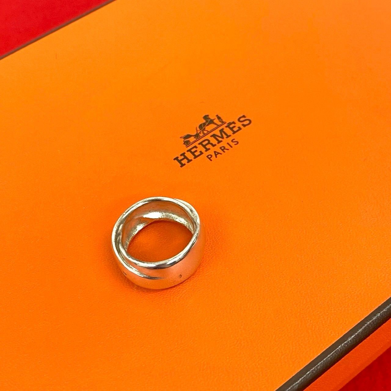 極 美品 希少品 HERMES エルメス シルバー925 リング 指輪 12号