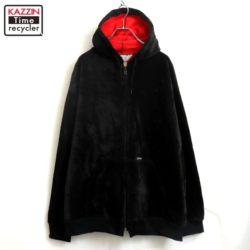 80s USA製 vintage Carhartt 裏地フリース ベロア パーカー メンズ XL