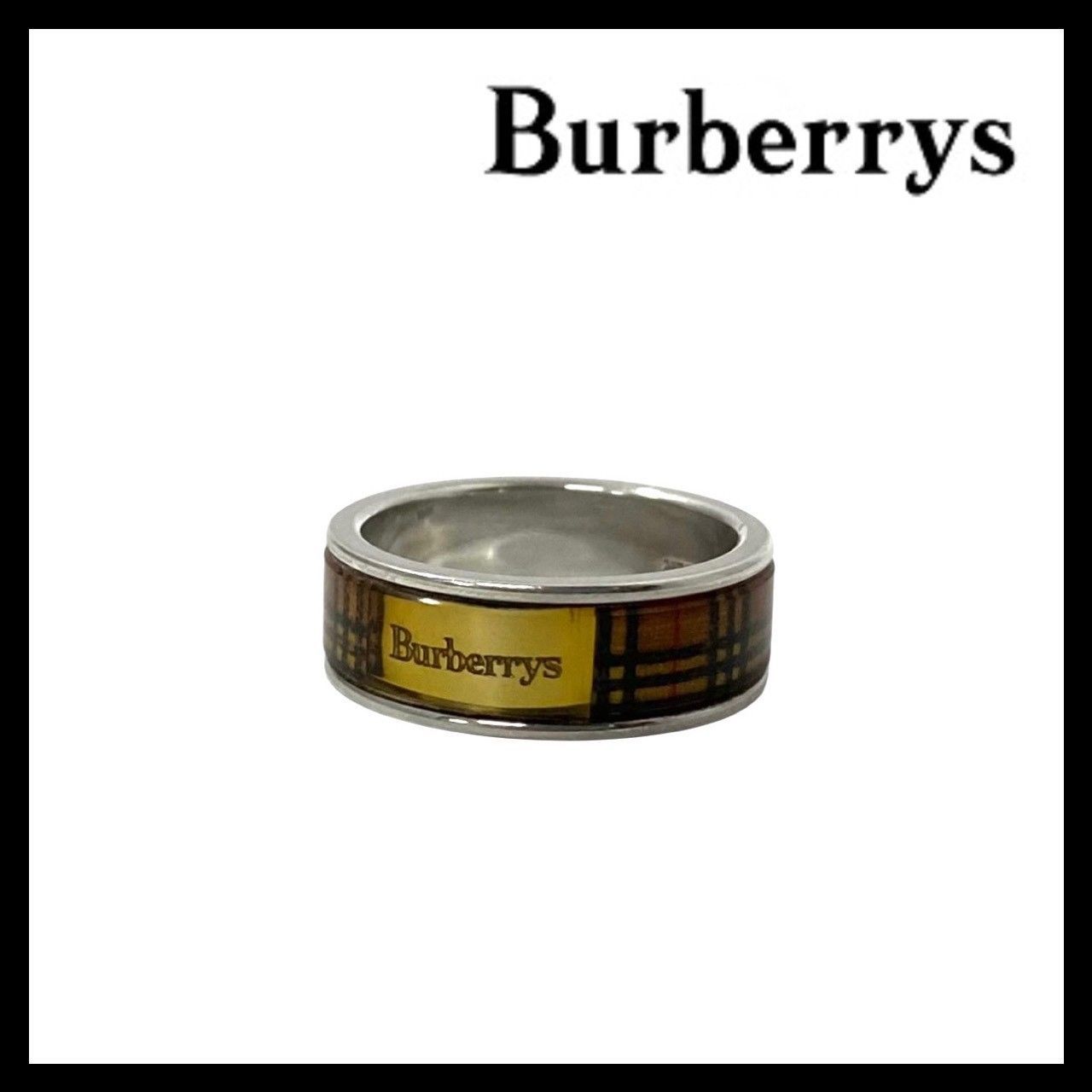 Burberrys】ロゴ ノバチェック リング SILVER/シルバー 総重量約3.8g