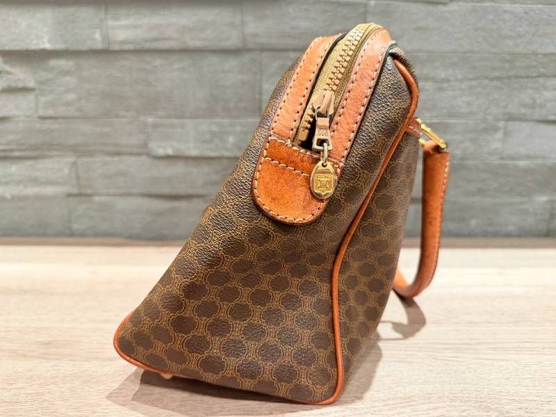 CELINE セリーヌ マカダム柄 ハンドバッグ ミニボストンバッグ