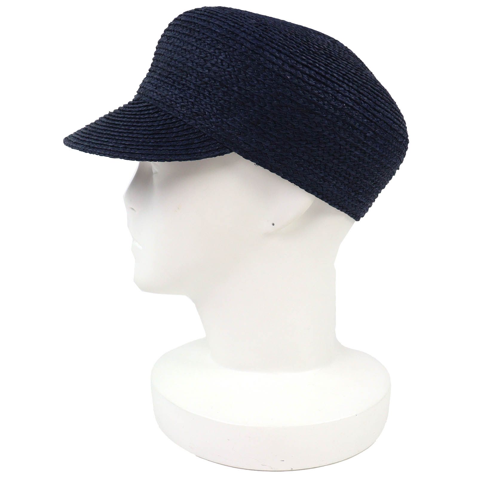 極美品△HERMES エルメス ガラテ ラフィア セリエボタン キャスケット