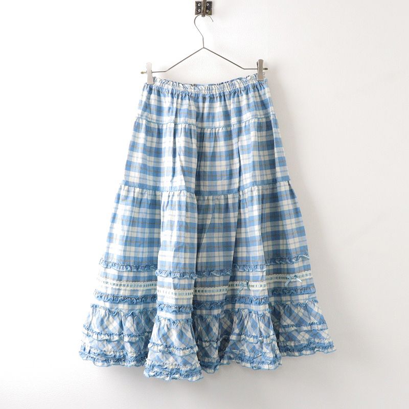 美品 2024SS ピンクハウス PINK HOUSE オリジナルチェックスカート