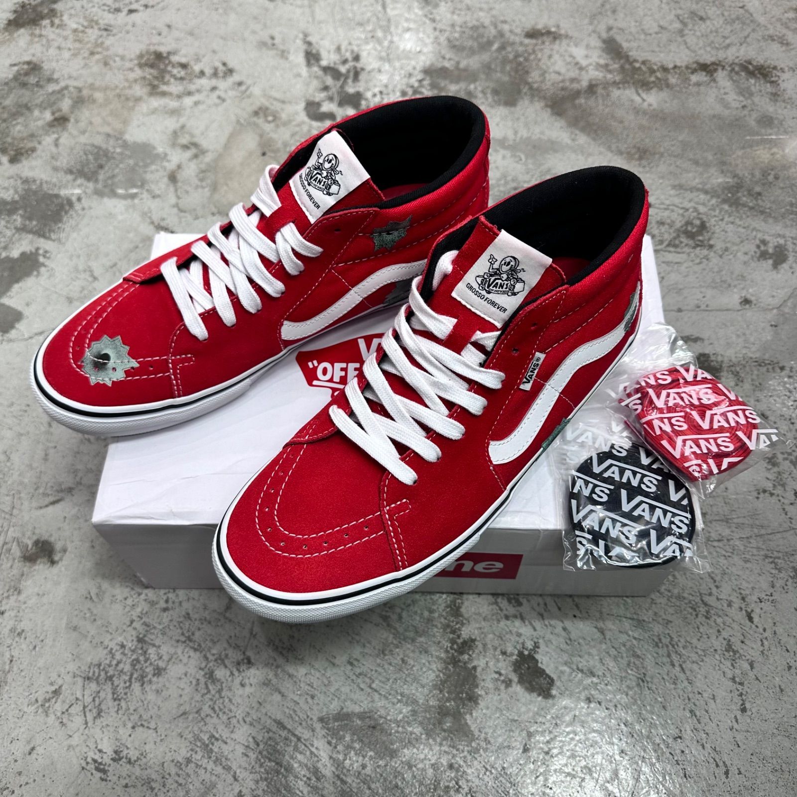 未使用品 Supreme Vans 25SS Nate Lowman Skate Grosso Mid ネイト