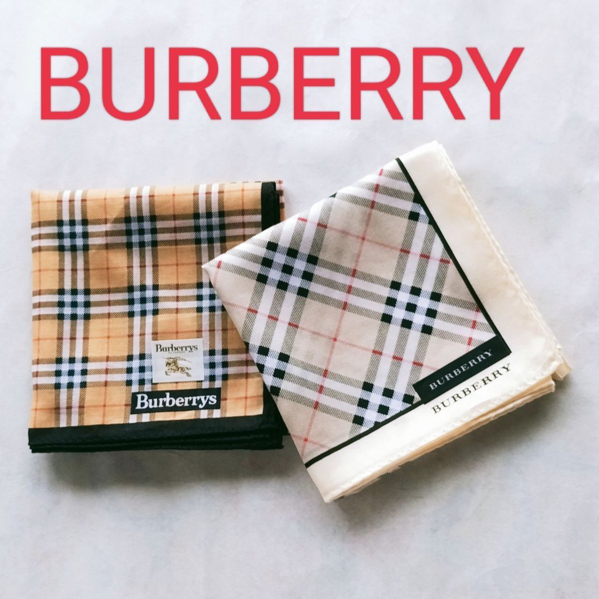 メンズハンカチセット新品 BURBERRYバーバリーハンカチ - メルカリ