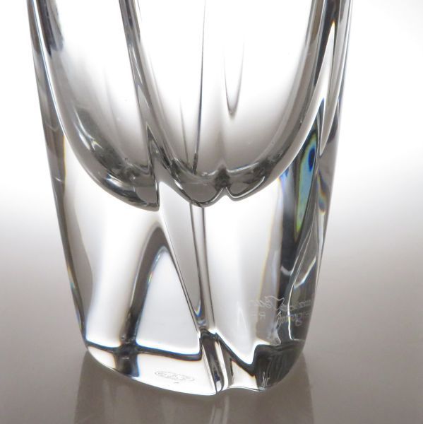 バカラ 花瓶 ○ ジベルニー ベース ヴェース 25cm クリスタル 少し訳