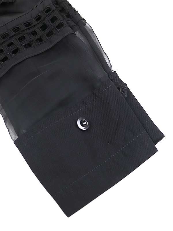 sacai サカイ 21SS グラフィックメッシュパネルカーゴパンツ ブラック