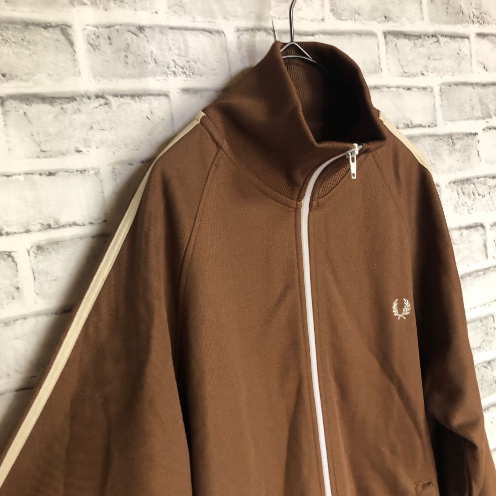希少ブラウン⭐️Fred Perry トラックジャケット/ジャージ S 刺繍