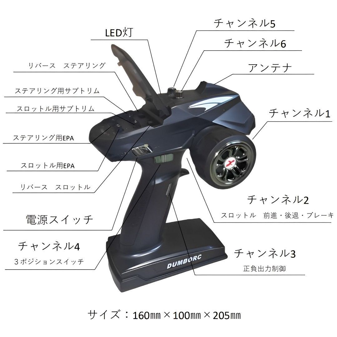 ラジコン プロポセット 6ch 2.4G RCカー送信機 技適認証済 ワールド