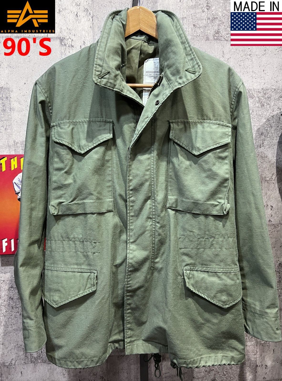 80'S-90'S 旧タグ アルファ USA製 M-65 フィールドジャケット S-R