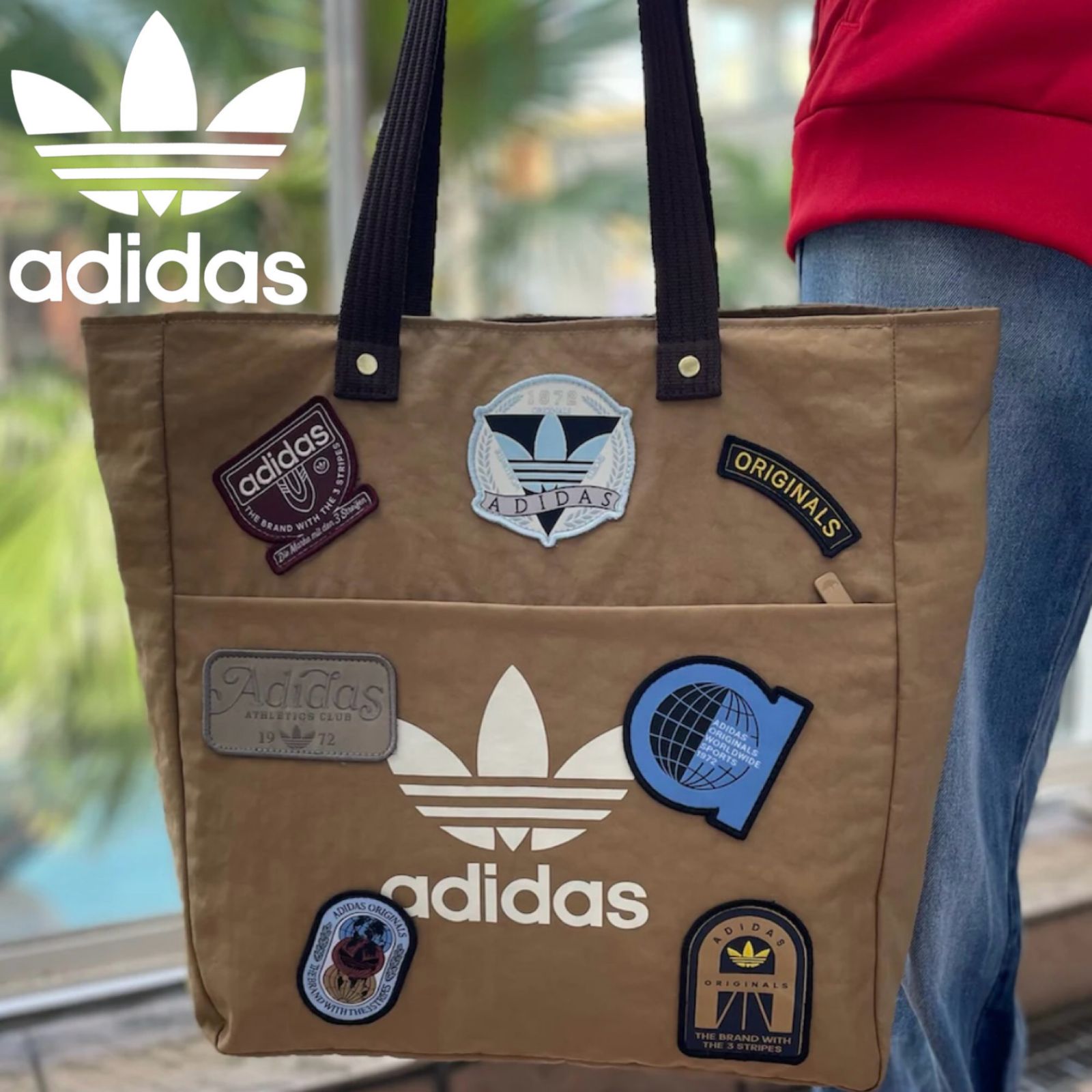 新品⭐️アディダス オリジナルス レコード トートバッグ ベージュ