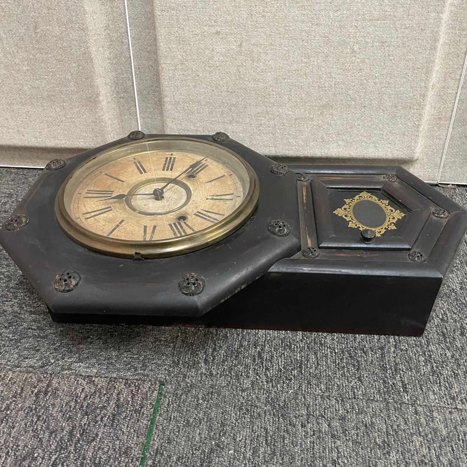 ♭♭ 振り子時計 ボンボン時計 八角形時計 ゼンマイ式 ジャンク - メルカリ