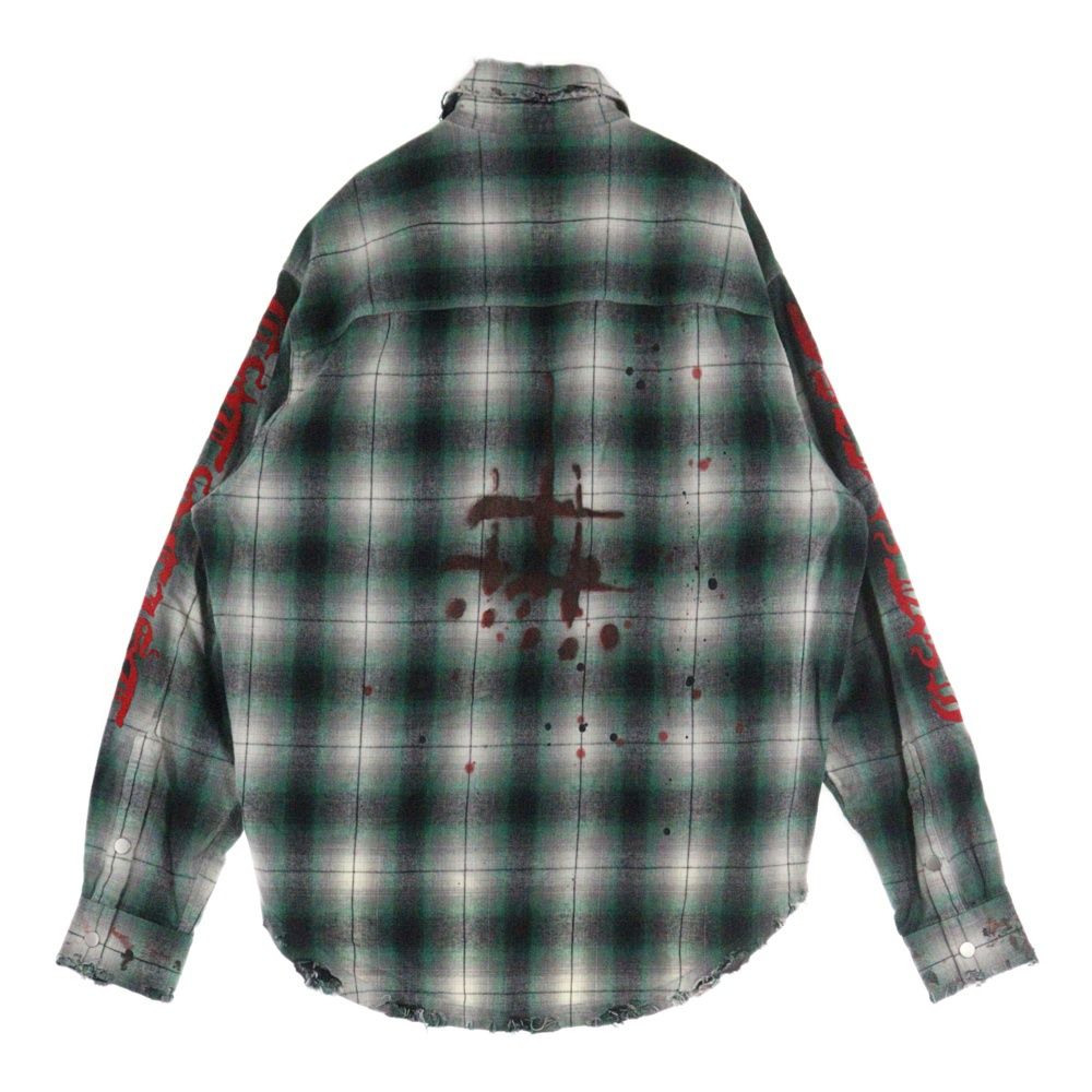 cvtvlist (カタリスト) オンブレチェック ダメージ加工 フロントスカル