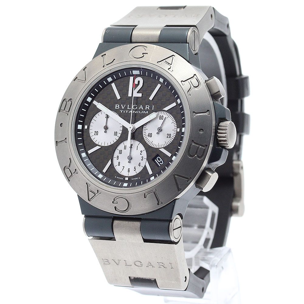 ブルガリ BVLGARI TI44TACH ディアゴノ チタニウム クロノグラフ 自動