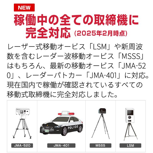 ユピテル レーザー＆レーダー探知機 YPK-21T 国内全ての取締機完全対応