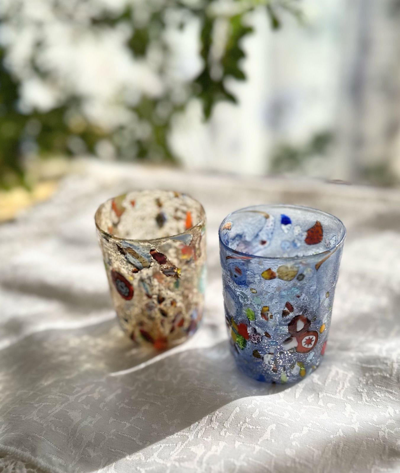 MURANO ITALY ムラノ イタリア◇ゴブレット コップ ペアグラス