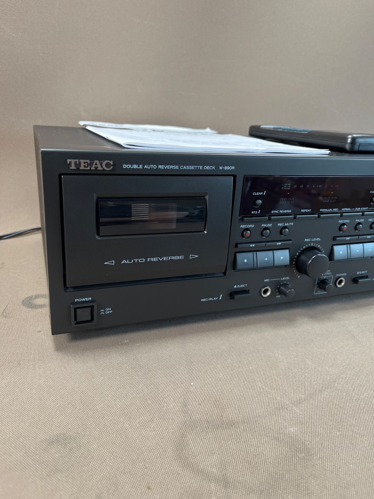 TEAC W‑890R MKII ダブルカセットデッキ オートリバース搭載 W