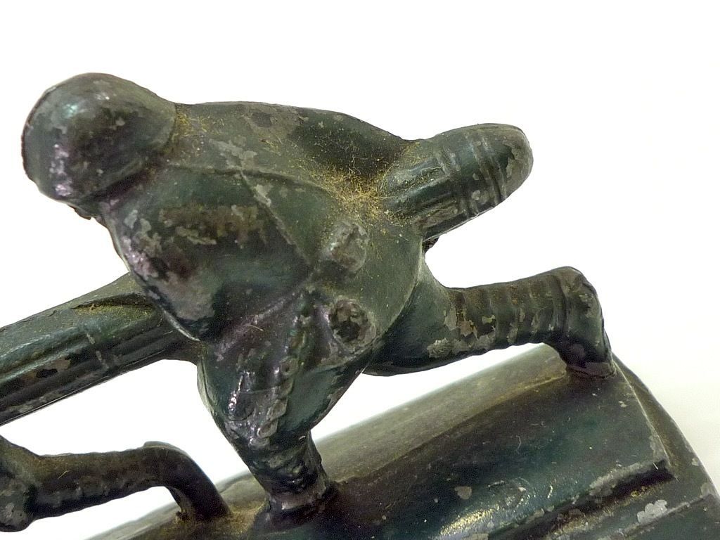 戦前 激レア グリコ 肉弾三勇士之像 銅像型 文鎮 置物 当時物 軍隊