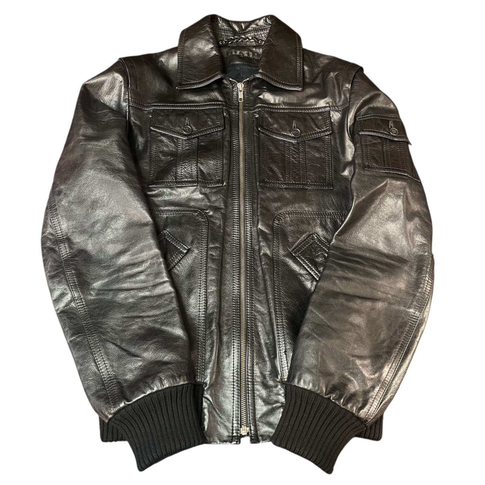 美品 46 Veronique Branquinho ヴェロニクブランキーノ レザー