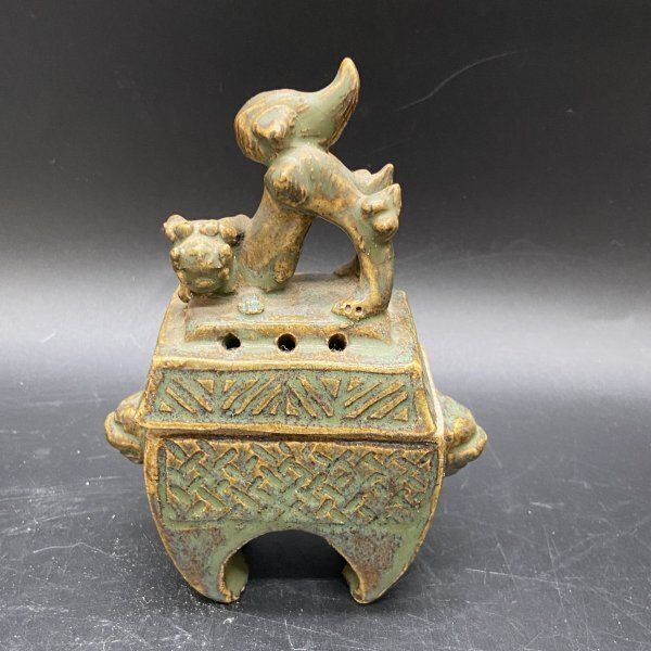 G329 香炉 獅子陶器 陶芸 置物 香道具 茶道具 香道具 香炉 四つ足 陶器