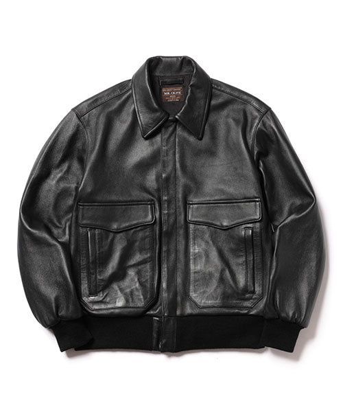 MR.OLIVE/ANTIQUE HAIR SHEEP LEATHER / FLIGHT JACKET ミスター