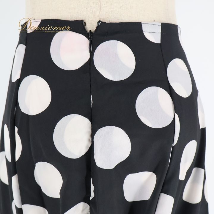 フラメンコ 衣装 バタデコーラ ファルダ スカート 黒 ボランテ 水玉