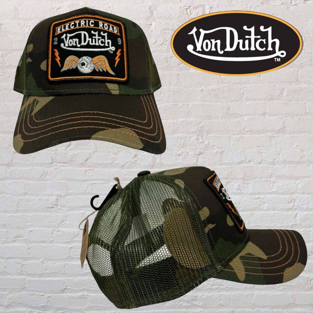 待望の再入荷！Von Dutch ボンダッチ メッシュトラッカーキャップ 迷彩