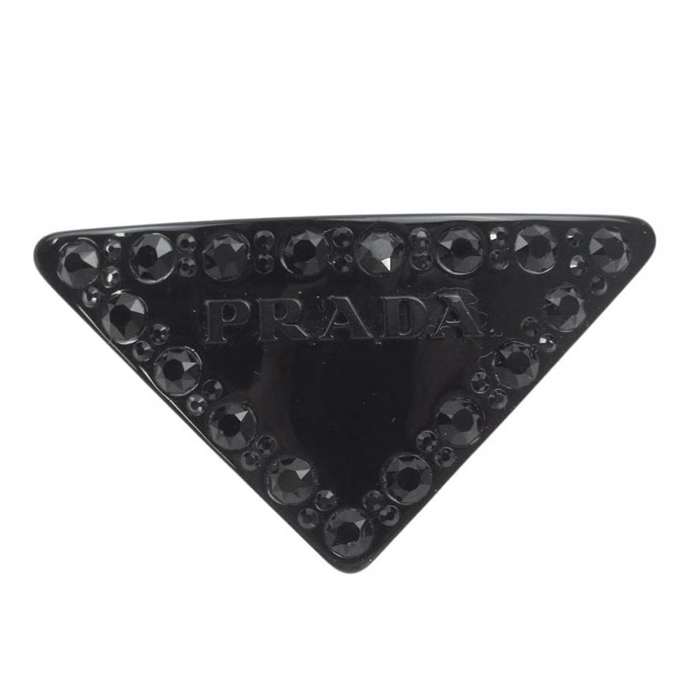PRADA プラダ ヘアアクセサリー FERMAGLI IN PLEX CHAIN JEWELS 三角
