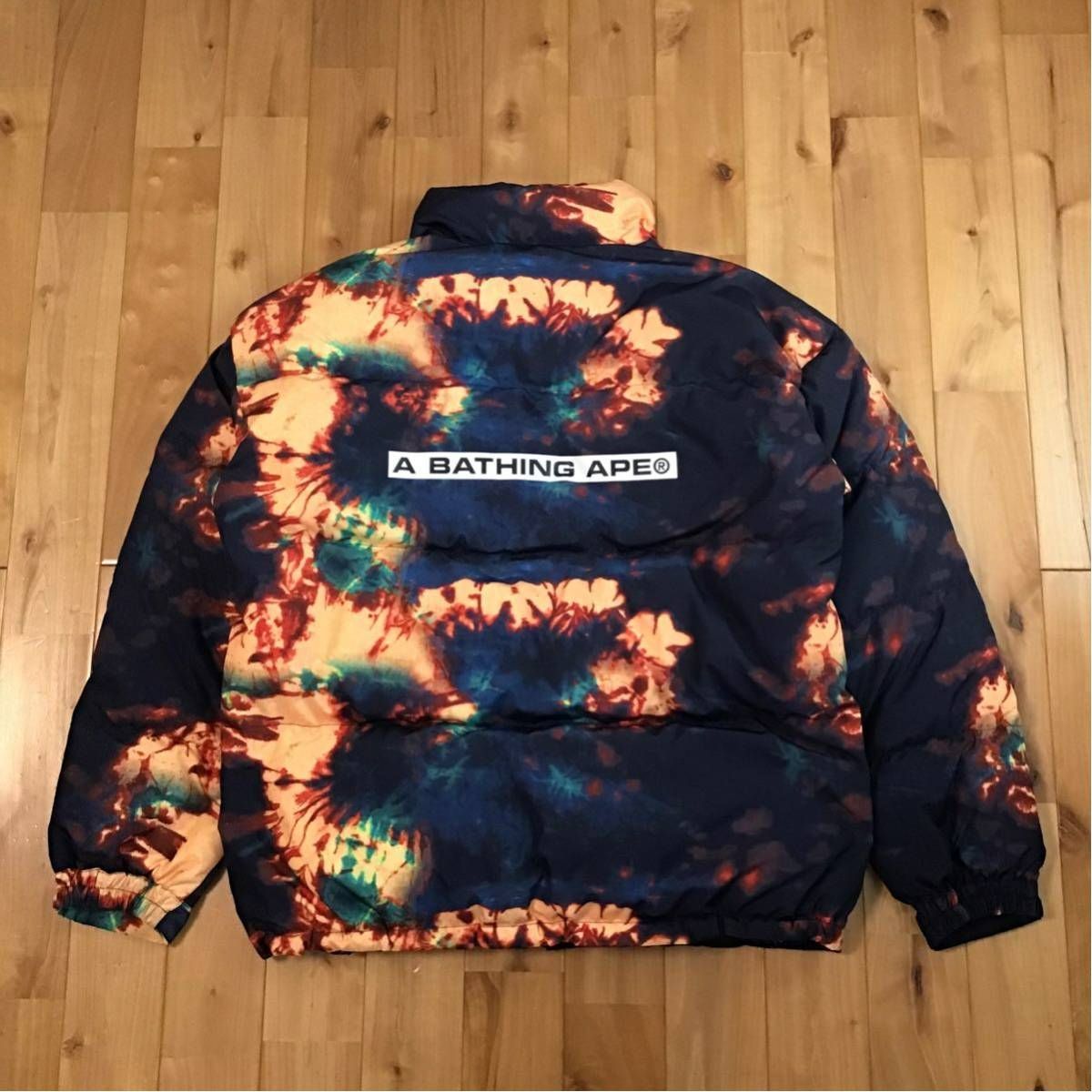 BAPE TIE DYE LOOSE FIT ダウンジャケット Mサイズ a bathing ape down