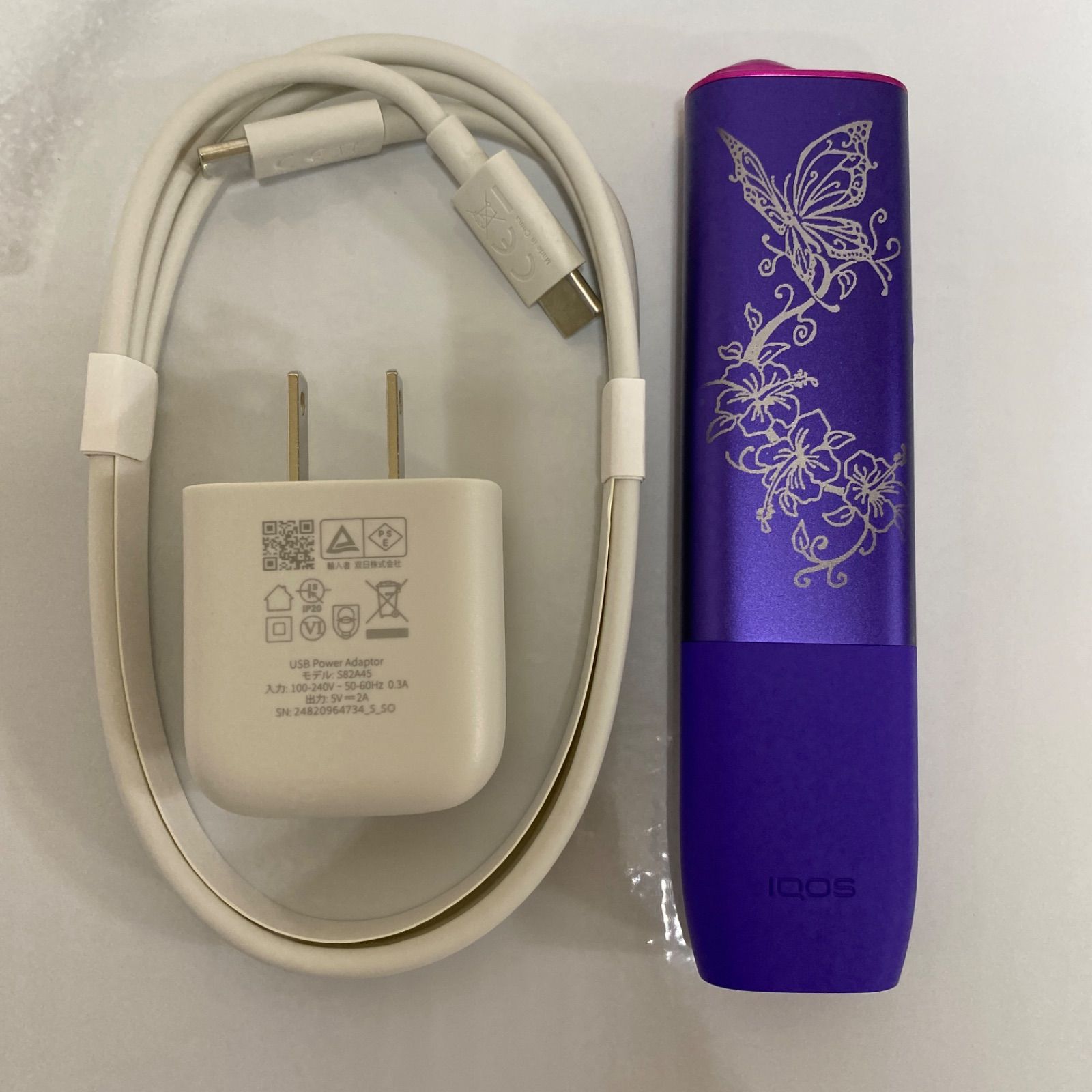 iQOS ILUMA ONE アイコス イルマ ワン レーザー加工 アゲハ蝶 ネオン