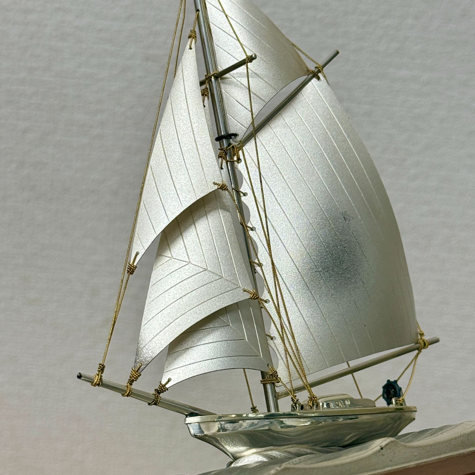 関工芸 銀製 ヨット 帆船 置物 STERLING 960 SEKI 工芸品 模型 変色