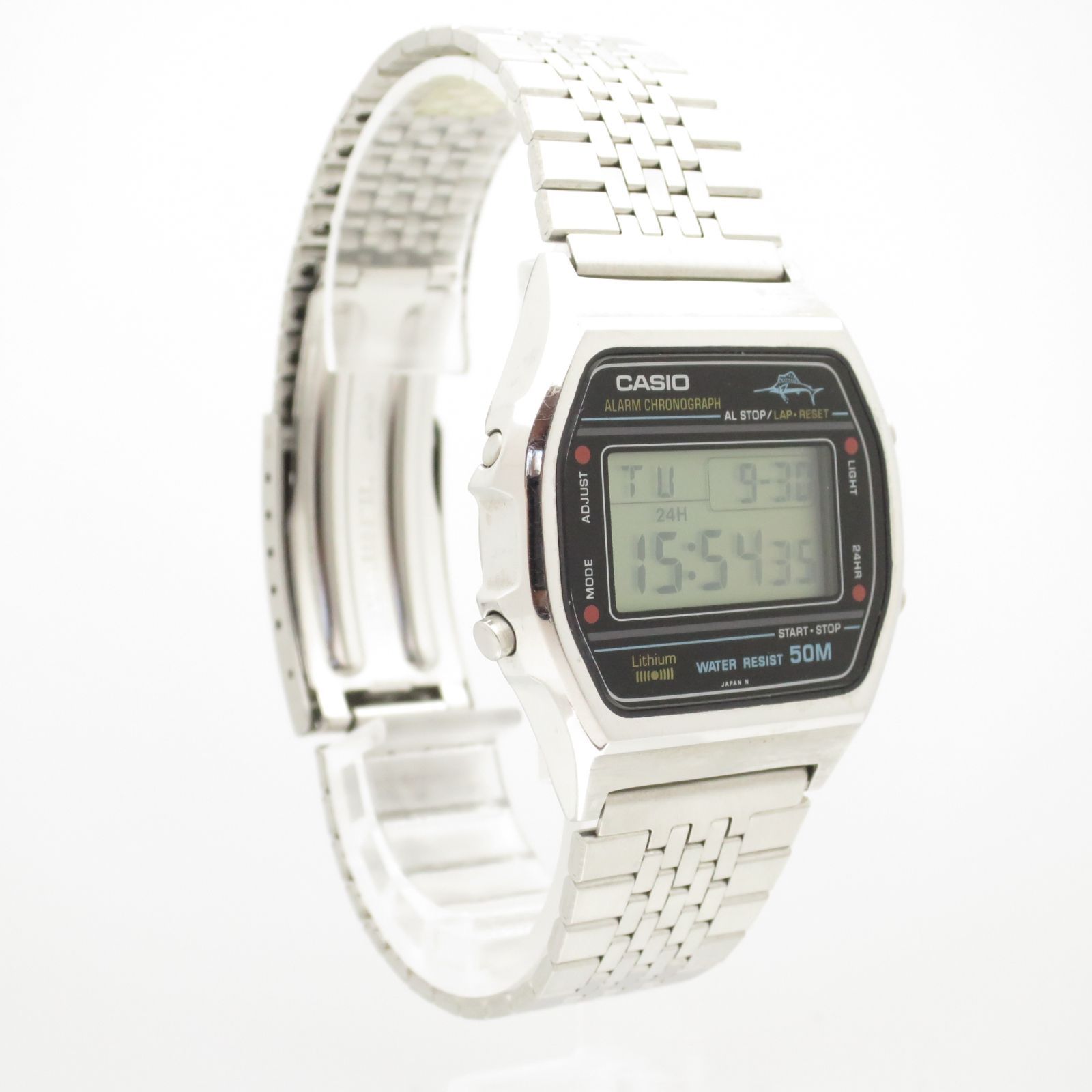 新品電池/美品】カジキ カシオ メンズ腕時計 W-36 シルバー ビジネス