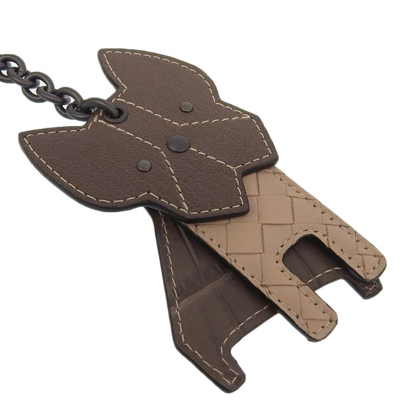 ボッテガヴェネタ BOTTEGA VENETA バッグチャーム ドッグモチーフ 犬
