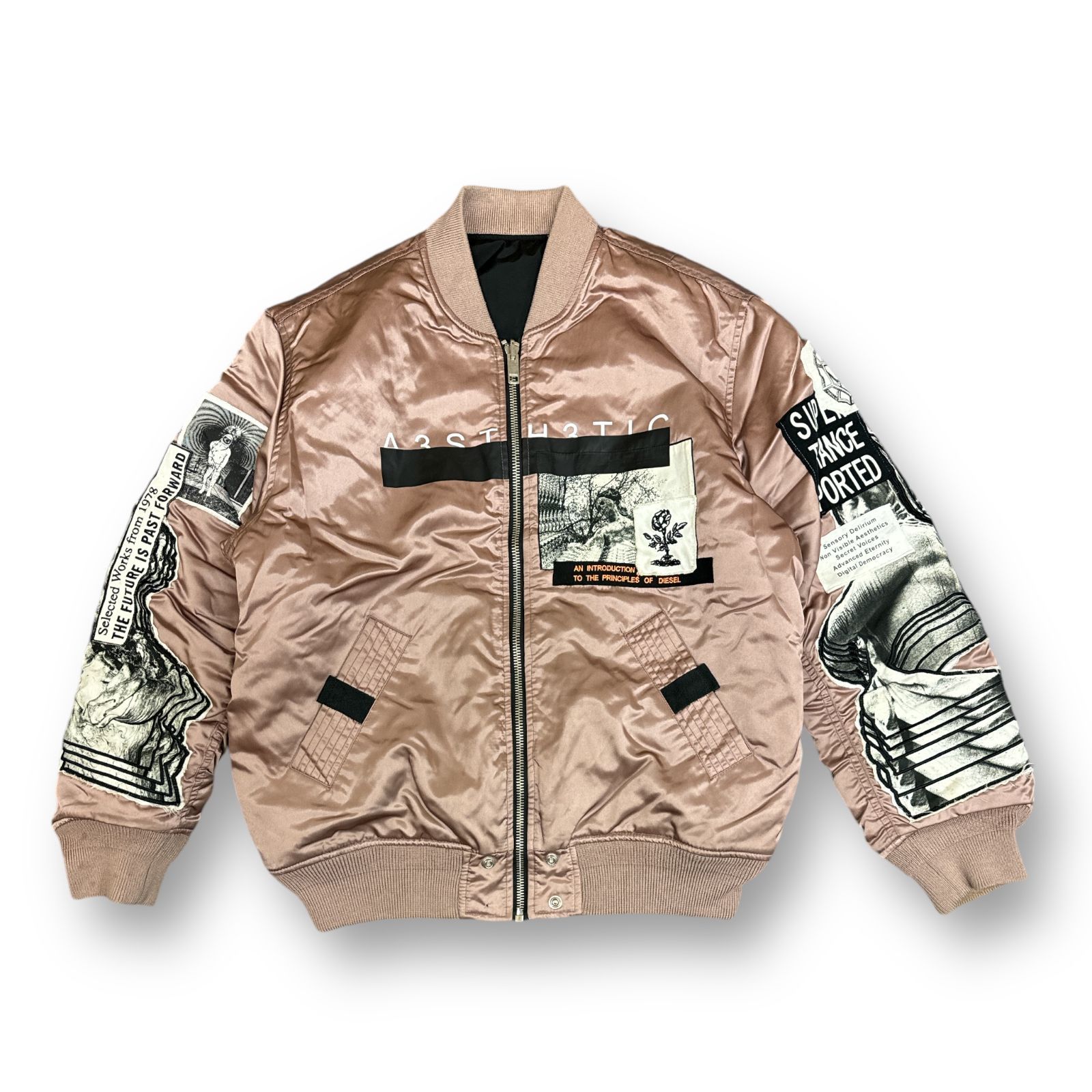 DIESEL J-TAMIE MA-1 3Dグラフィックリバーシブル ジャケット ブルゾン