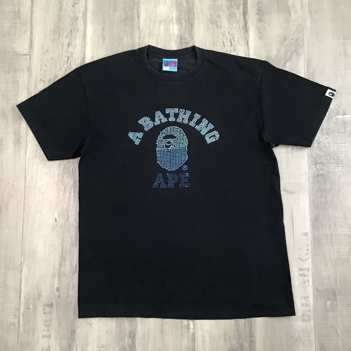 スワロフスキー カレッジロゴ Tシャツ Lサイズ a bathing ape BAPE