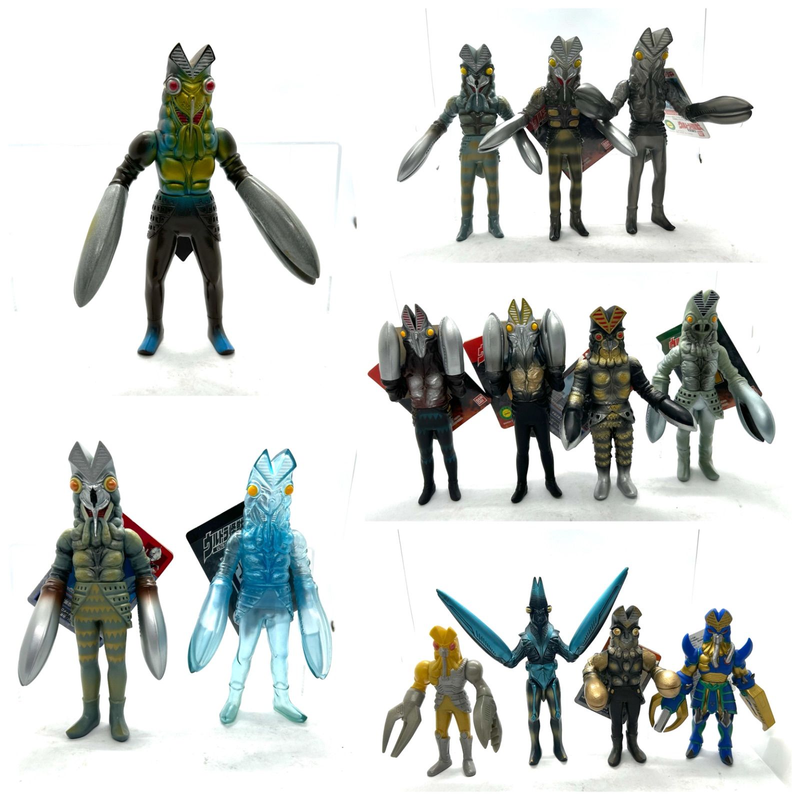 バルタン星人 ソフビ タグ付き 【7種セット】 ウルトラ怪獣シリーズ