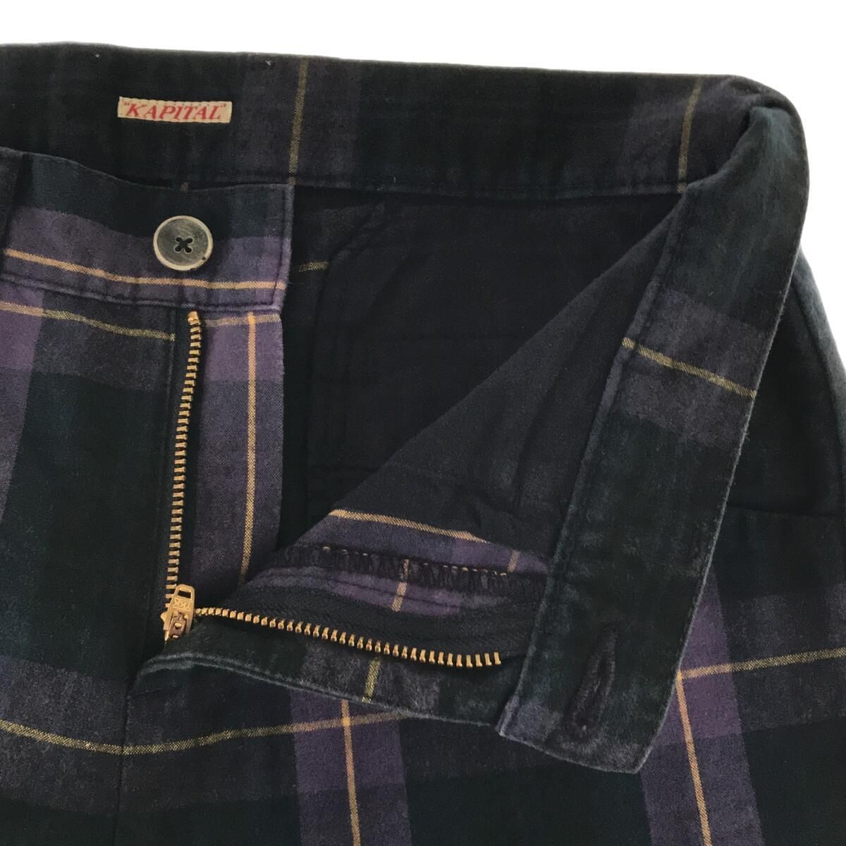 KAPITAL キャピタル 13SS ピーチタータンチェッククロップドパンツ
