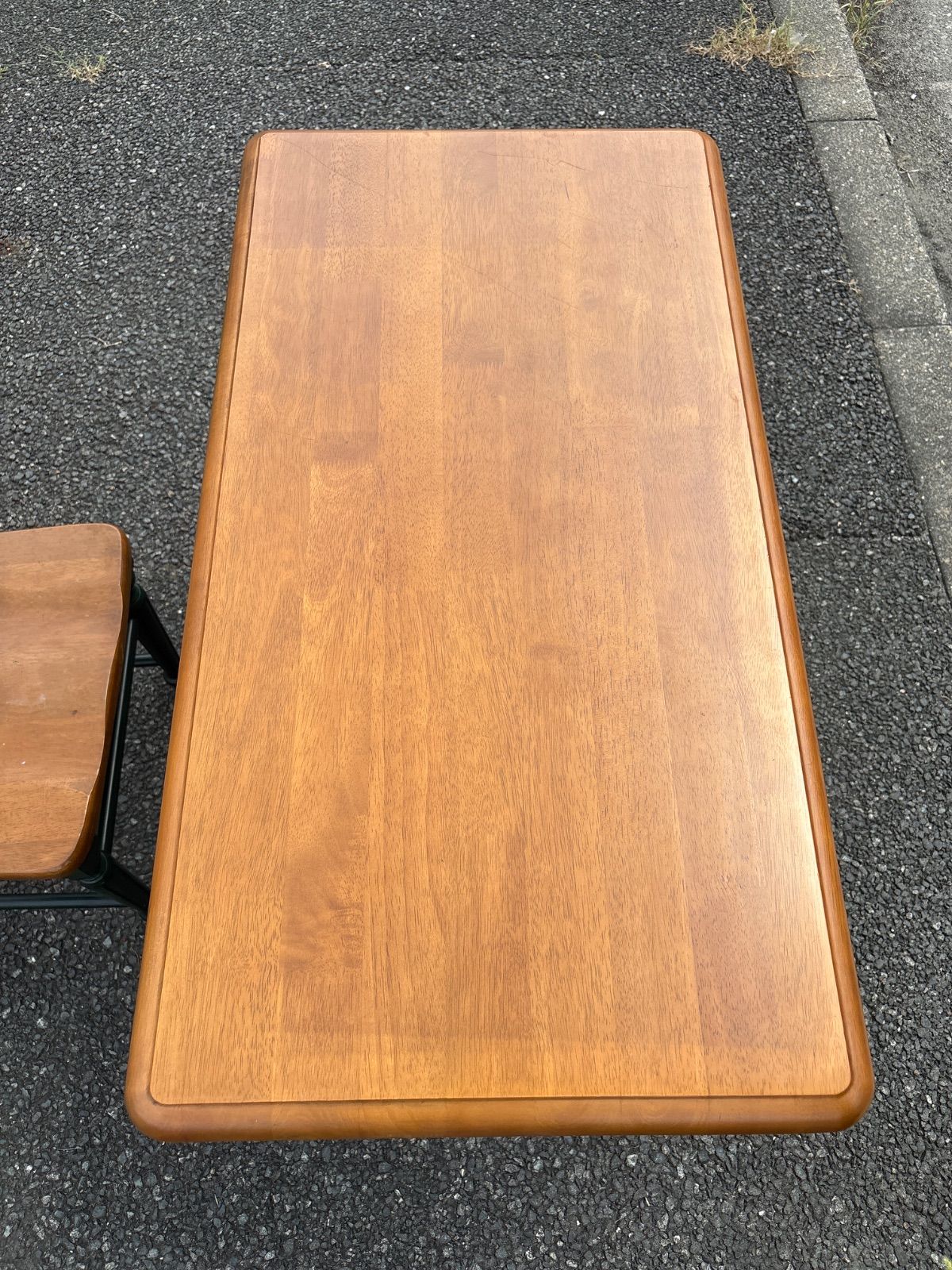 🌲木製ろくろ脚学習机】全国家具工業連合会 昭和レトロ デスク