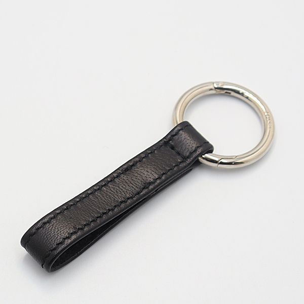 未使用級✨LOEWE アナグラム キーリング シルバー レザー ブラック