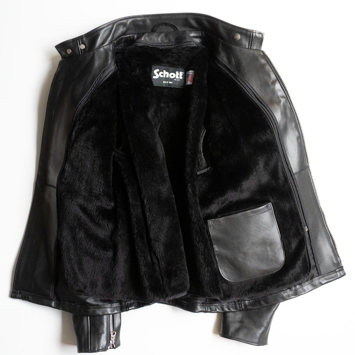 美品/ビッグサイズ】SCHOTT【641/シングルライダースジャケット】44