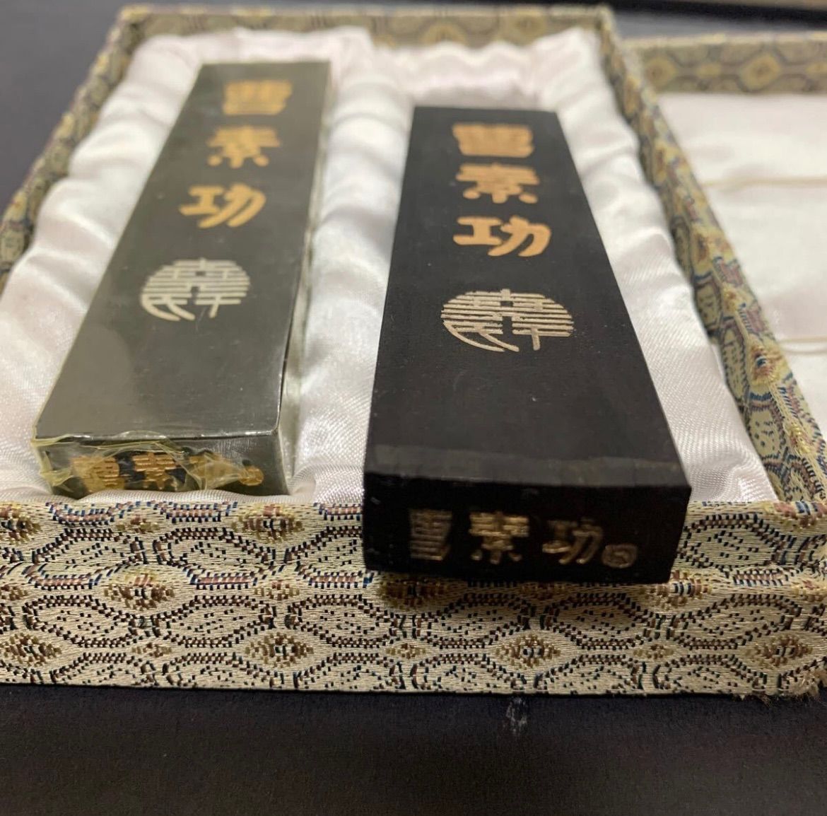 中国書画墨 曹素功 上海墨 2本セット 未使用 総重量約125.5g 書道具 古