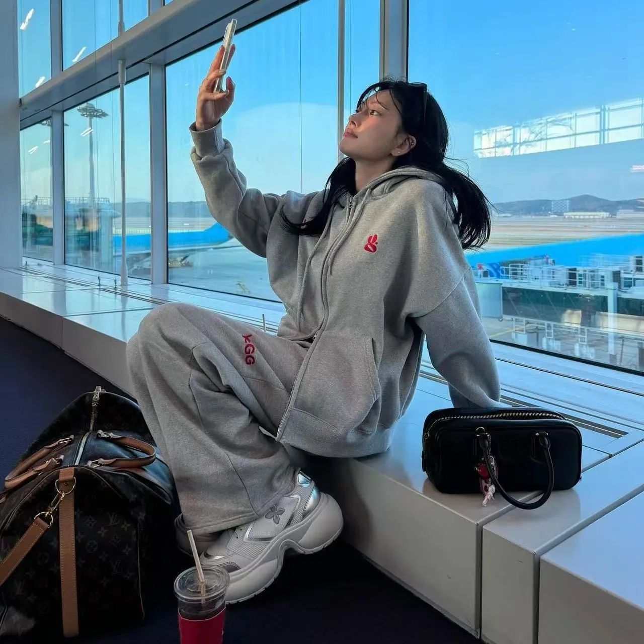 YEGG WING HOODIE SET GREY / グレイ