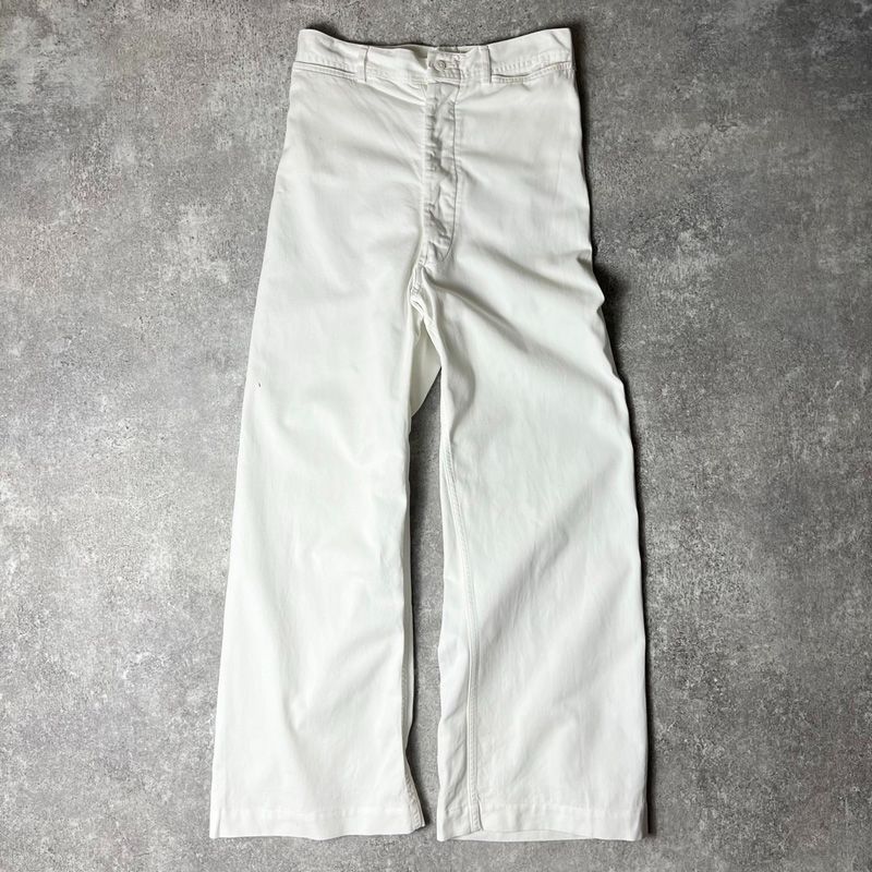 50s US NAVY 米軍実物 コットン セーラー パンツ / 50年代 USN 海軍