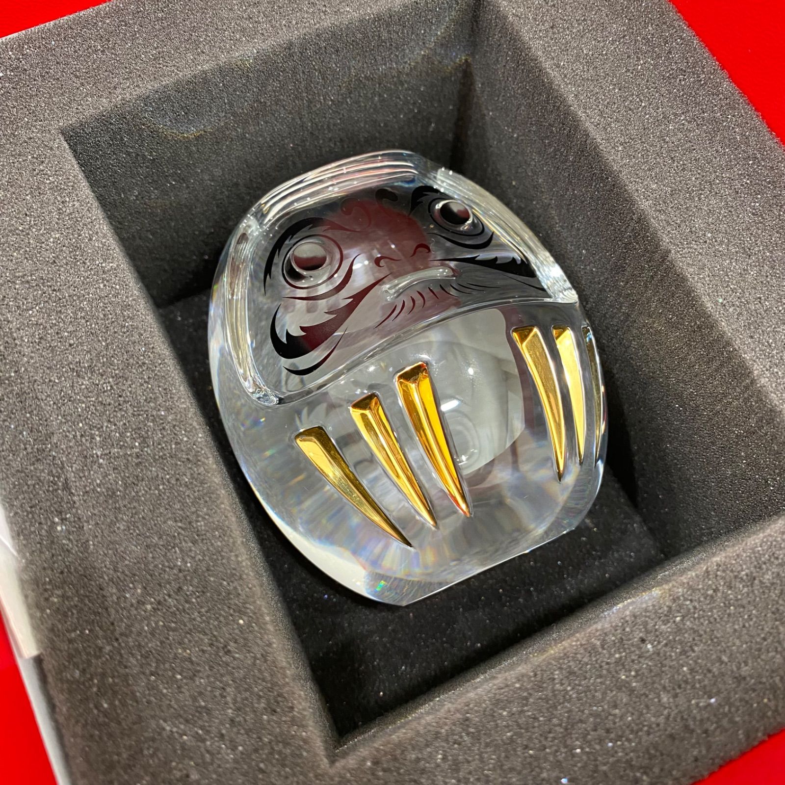 新品未使用】プレゼント用 Baccarat バカラ ダルマ クリスタル置物