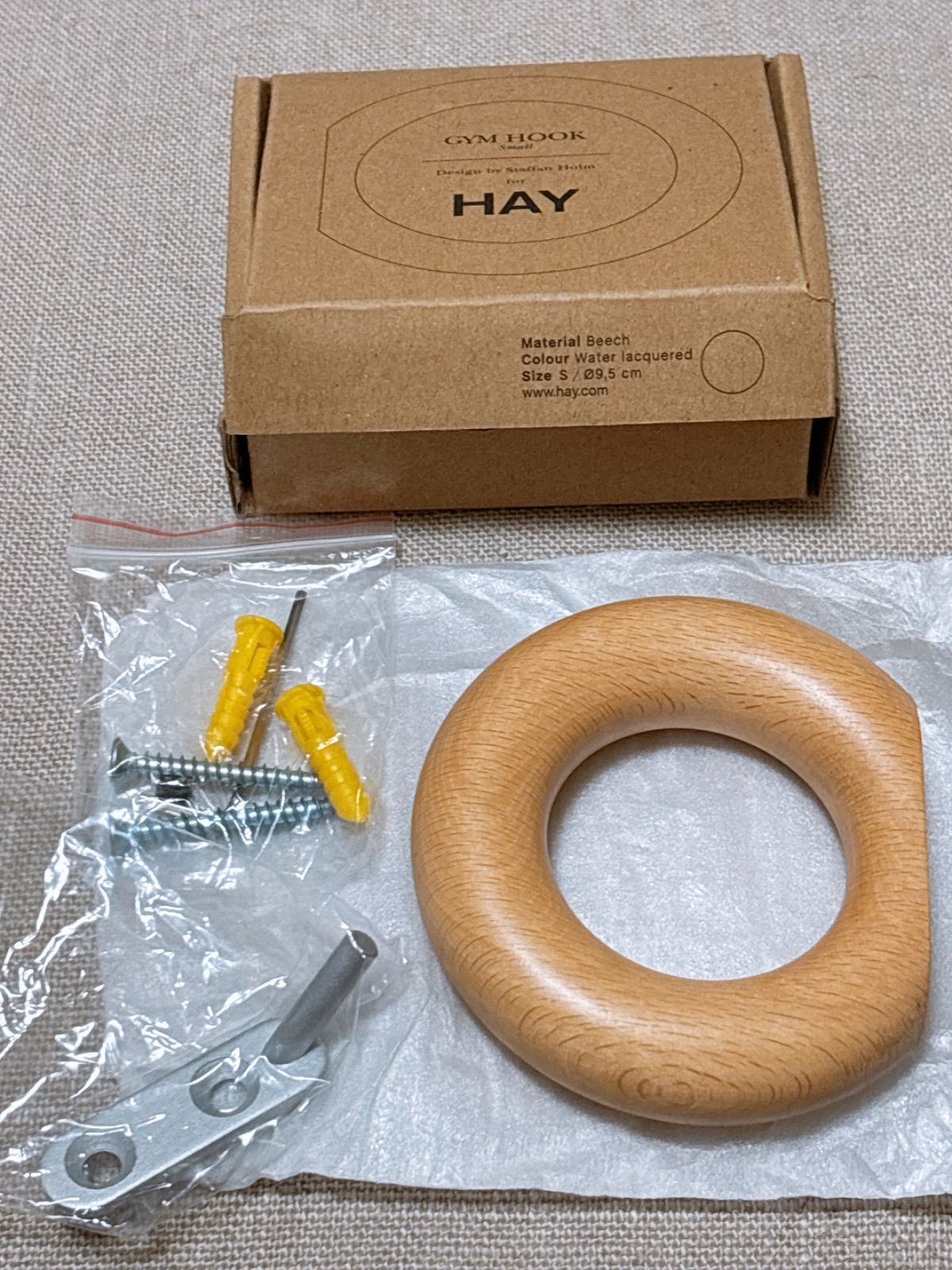 廃盤品！残りわずか！HAY GYM HOOK Sサイズ ナチュラル - メルカリ